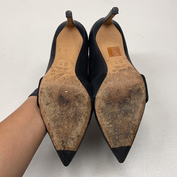 Vince. Leather Pointy Heels - Picture 6 of 9